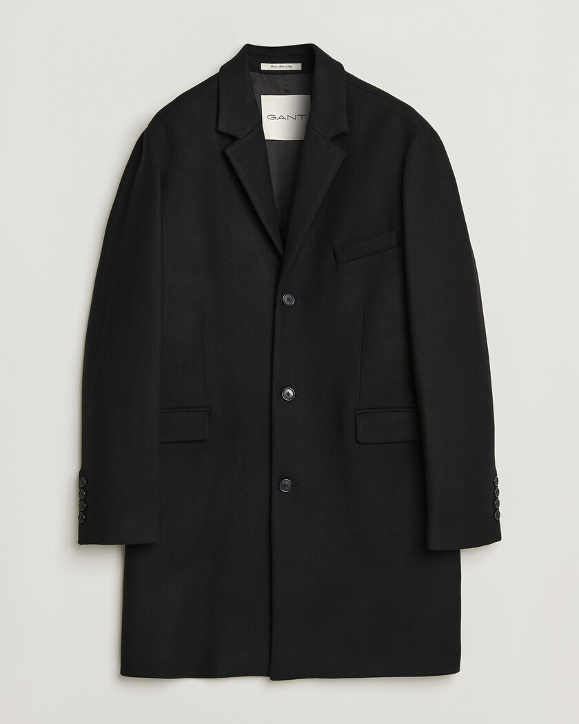 Gant Classic Wool/Cashmere Coat Black – Negro
