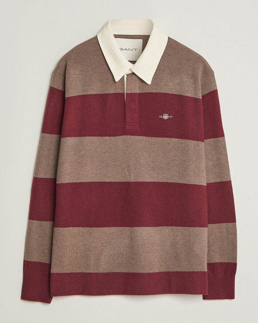 Gant Lambswool Barstriped Rugger Deep Grape Wine – Multicolor