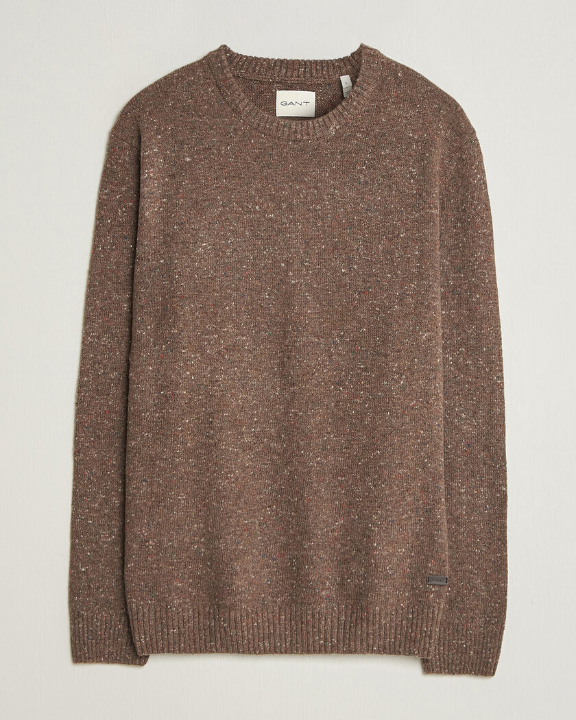 Gant Neps Wool Crew Neck Sweater Faded Taupe – Marrón