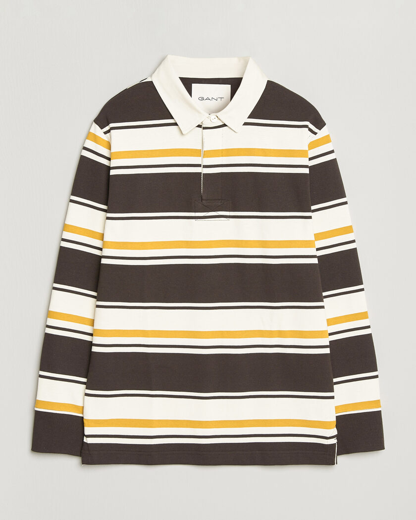 Gant Striped Heavy Rugger Charred Wood Brown – Multicolor