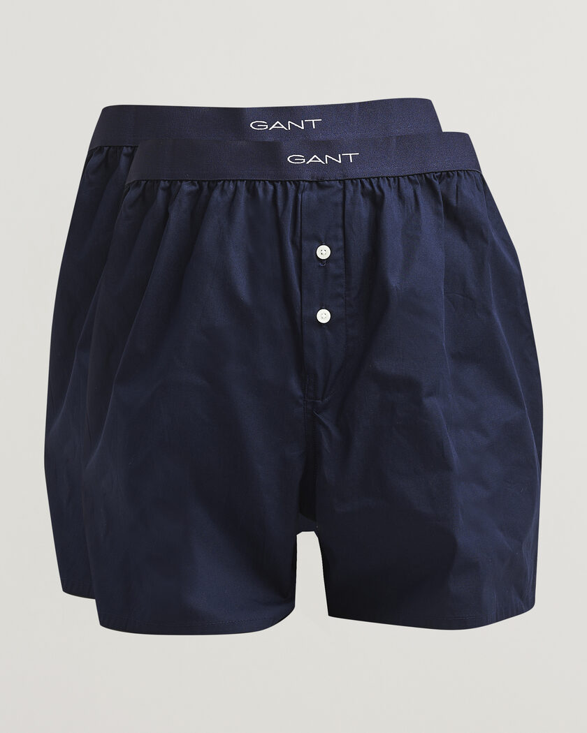 Gant 2-Pack Woven Boxer Shorts Evening Blue – Azul