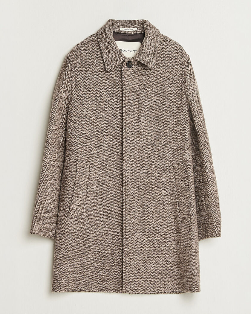 Gant Wool Car Coat Mist Taupe – Marrón