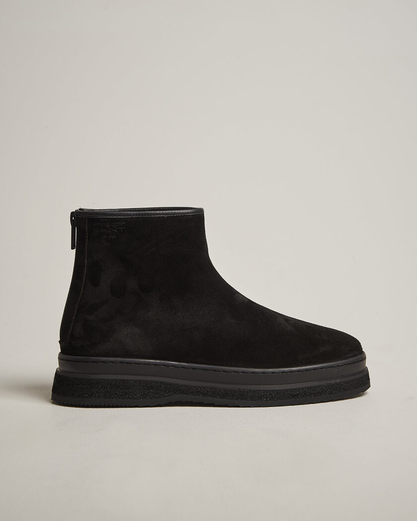 Gant Blistown Shearling Suede Curling Boot Black – Negro