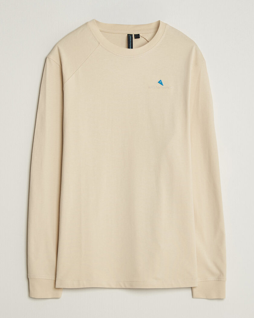 Klättermusen Root Long Sleeve Logo T-Shirt Clay – Blanco
