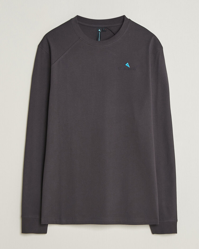 Klättermusen Root Long Sleeve Logo T-Shirt Raven – Negro