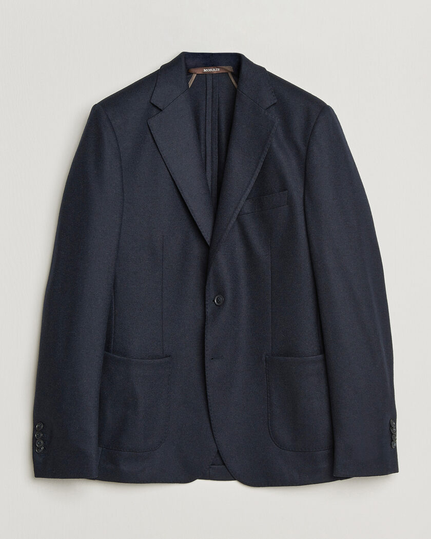 Morris Wool Jersey Blazer Navy – Azul