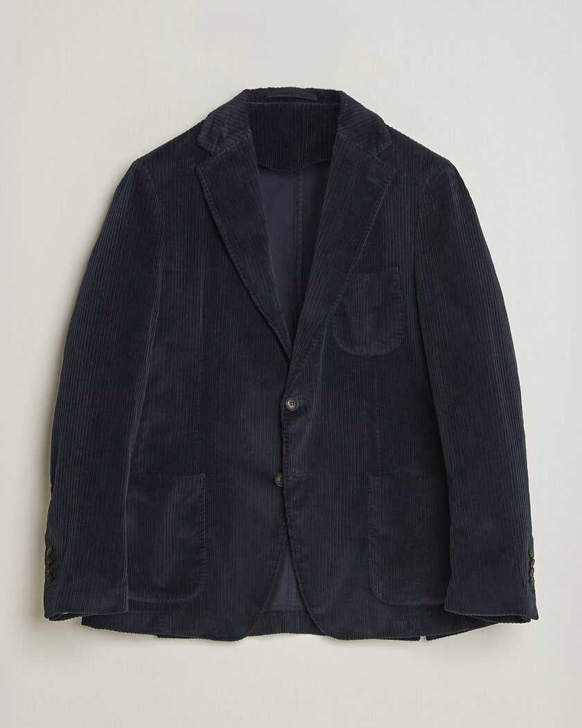 Morris Washed Cord Blazer Navy – Azul
