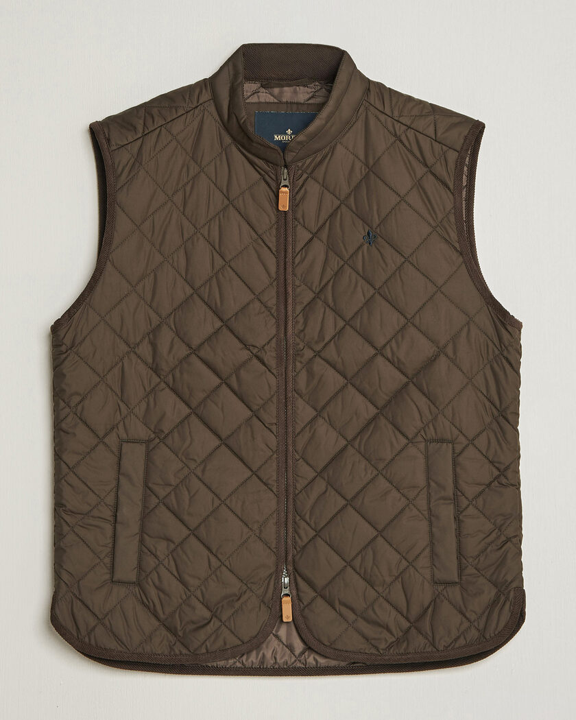 Morris Teddy Quilted Vest Brown – Marrón