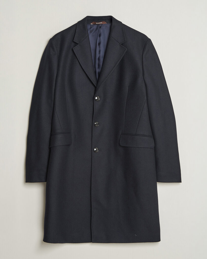 Morris Ben Wool Coat Navy – Azul