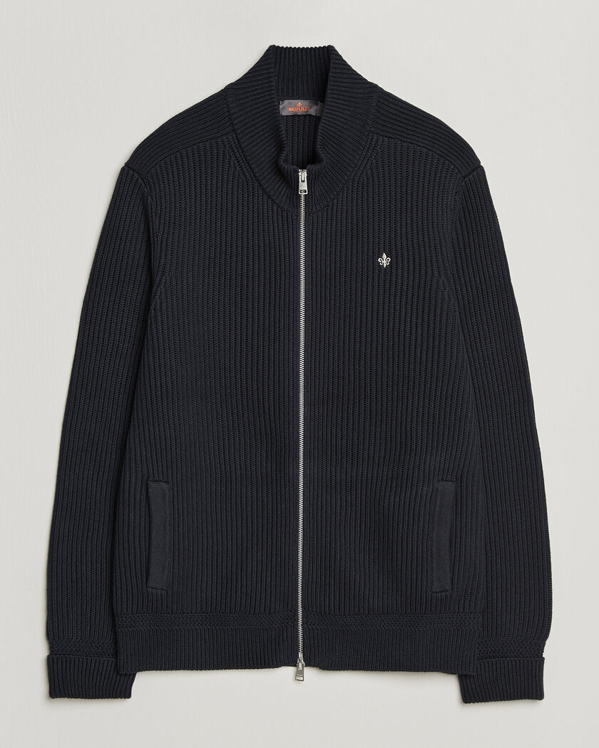 Morris Duncan Zip Cardigan Old Blue – Azul