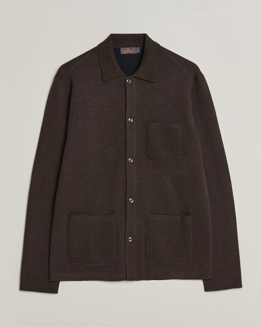 Morris Dudley Knitted Overshirt Brown – Marrón