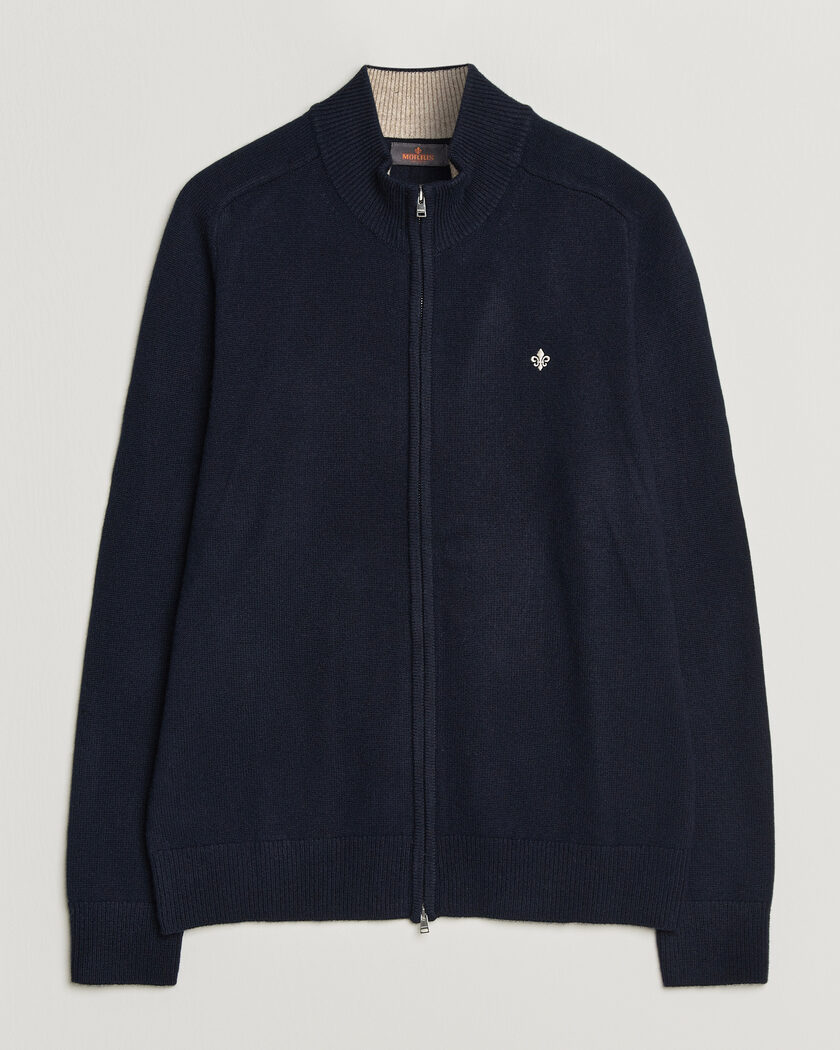 Morris Hertford Zip Cardigan Navy – Azul