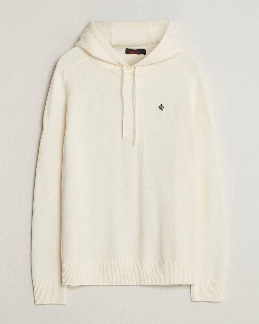 Morris Hertford Lambswool Hoodie Off White – Blanco