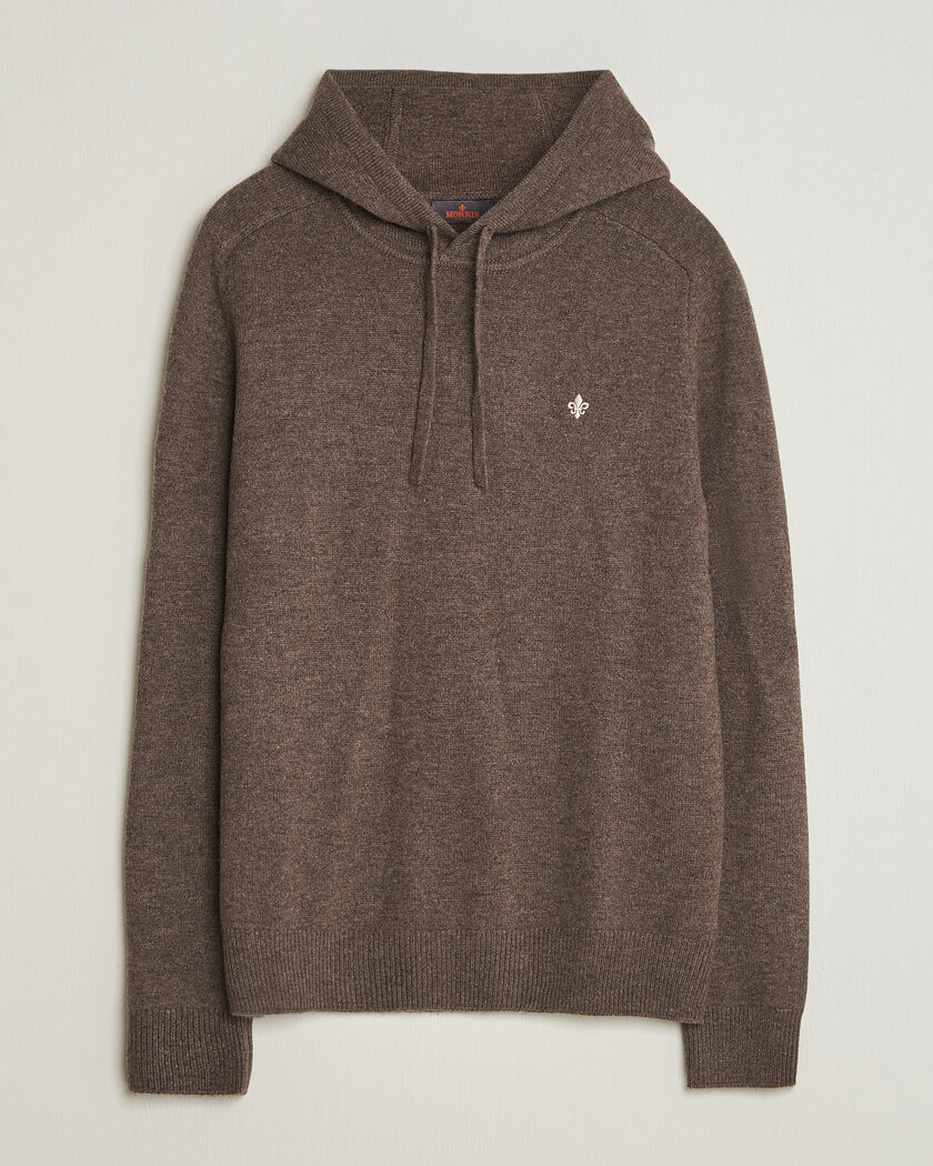 Morris Hertford Lambswool Hoodie Brown – Marrón