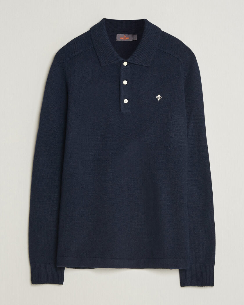 Morris Hetford Knitted Polo Navy – Azul