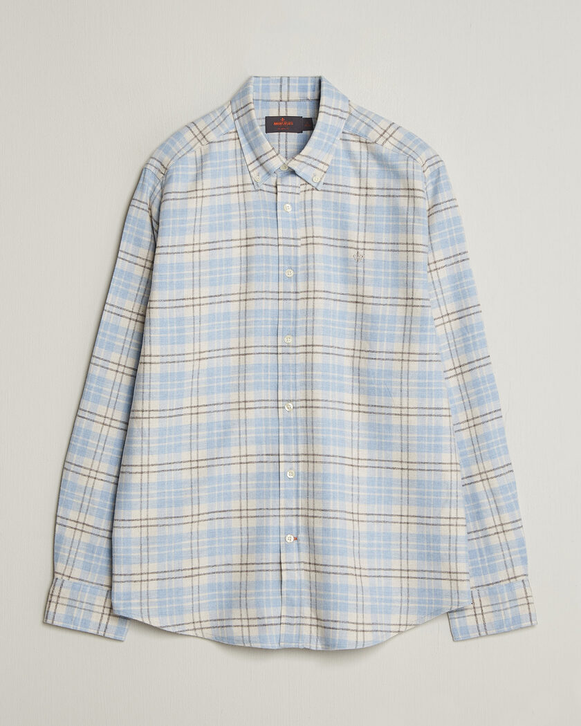 Morris Flannel Mouliné Shirt Light Blue – Azul
