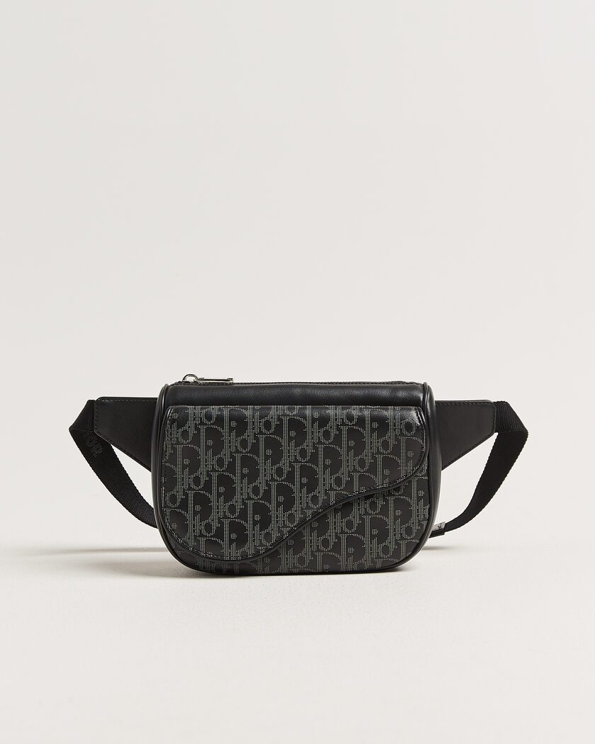 Dior Pre-Owned Saddle Bag Oblique Leather Black – Negro