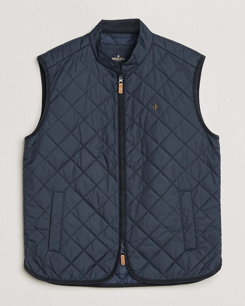 Morris Teddy Quilted Vest Old Blue – Azul