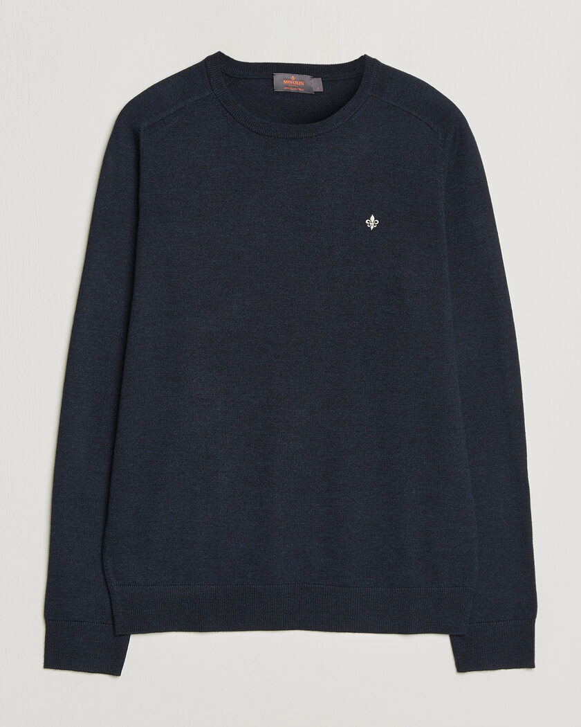 Morris Merino O-Neck Navy – Azul
