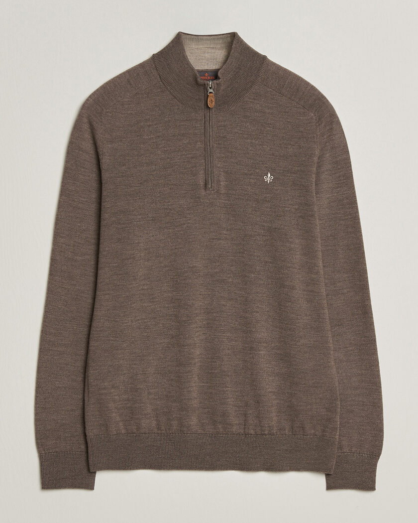 Morris John Merino Half Zip Brown – Marrón