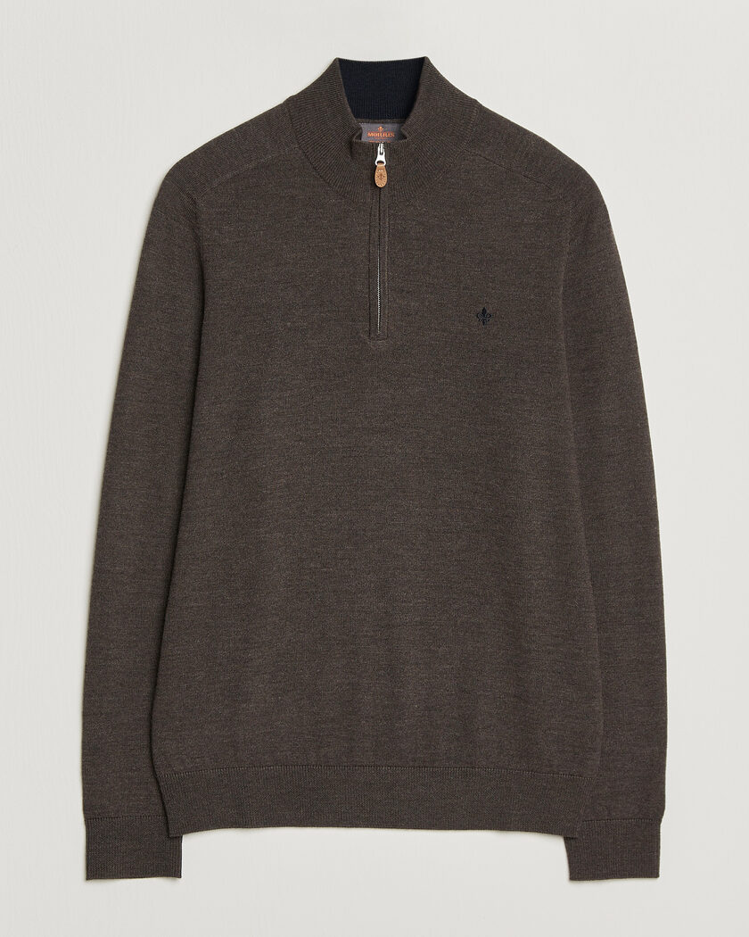 Morris John Merino Half Zip Brown – Marrón
