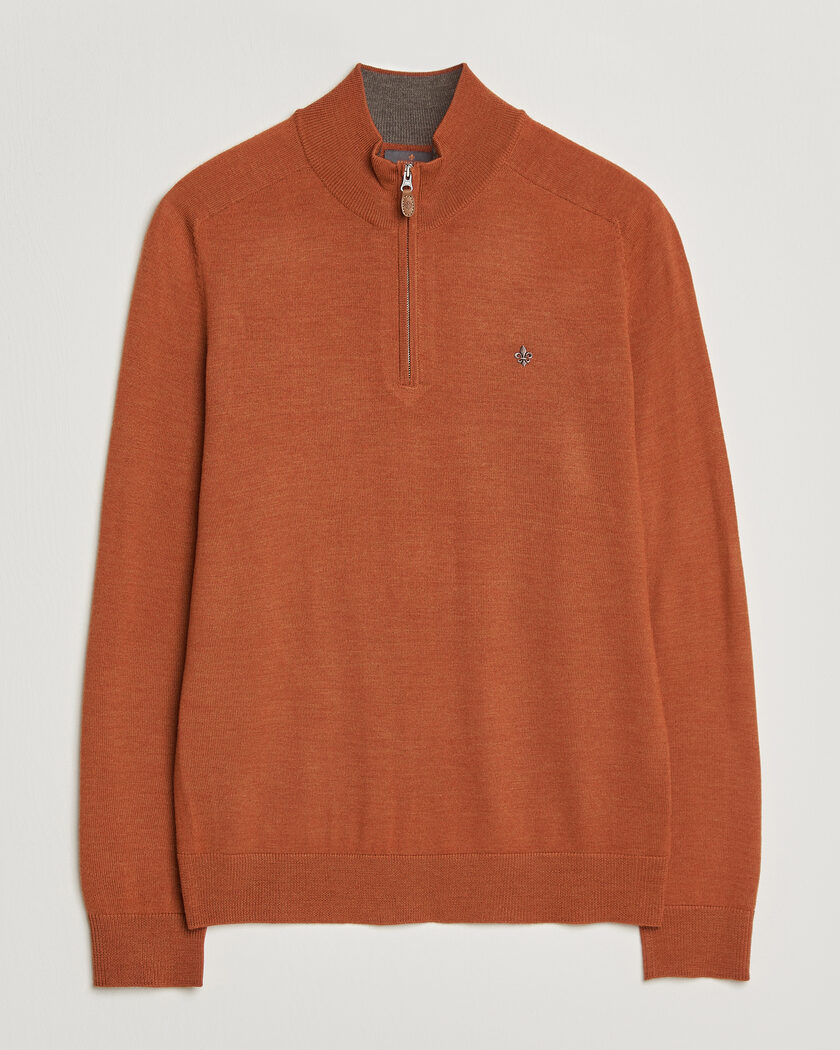 Morris John Merino Half Zip Orange – Naranja