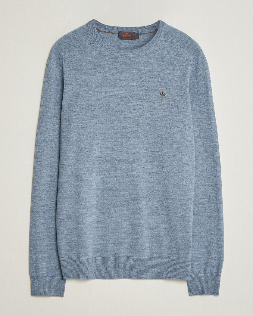 Morris Merino O-Neck Light Blue – Azul