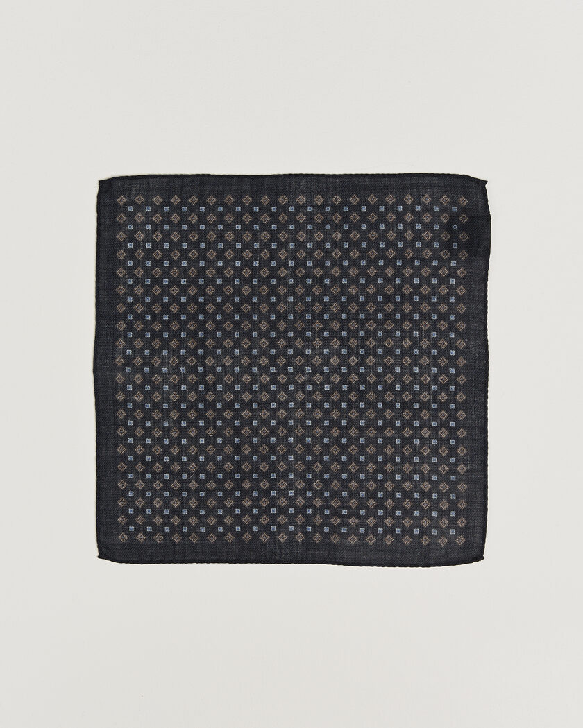 Amanda Christensen Wool Flower Pocket Square Navy – Azul