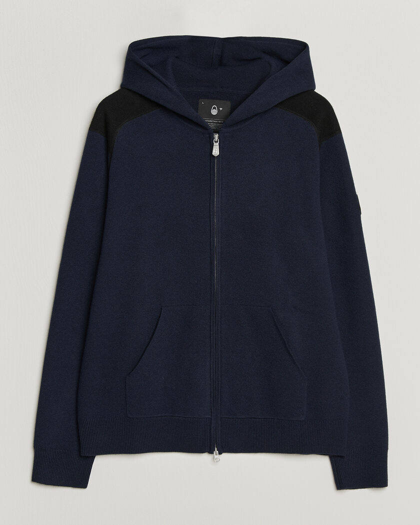 Sail Racing Spine Wool Knitted Full Zip Hoodie Dark Navy – Azul