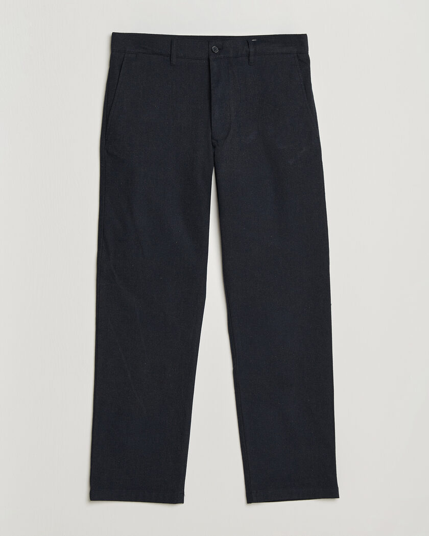 NN07 Aden Brushed Cotton Trousers Deep Navy – Azul