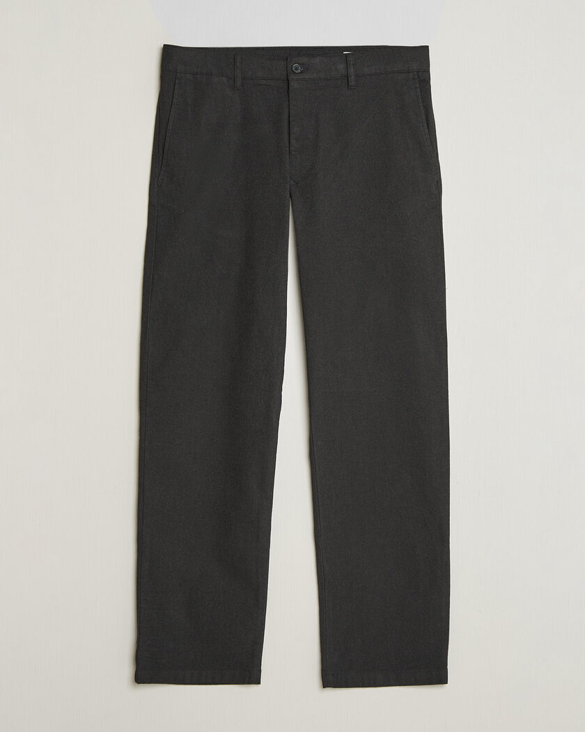 NN07 Aden Brushed Cotton Trousers Black Multi – Negro