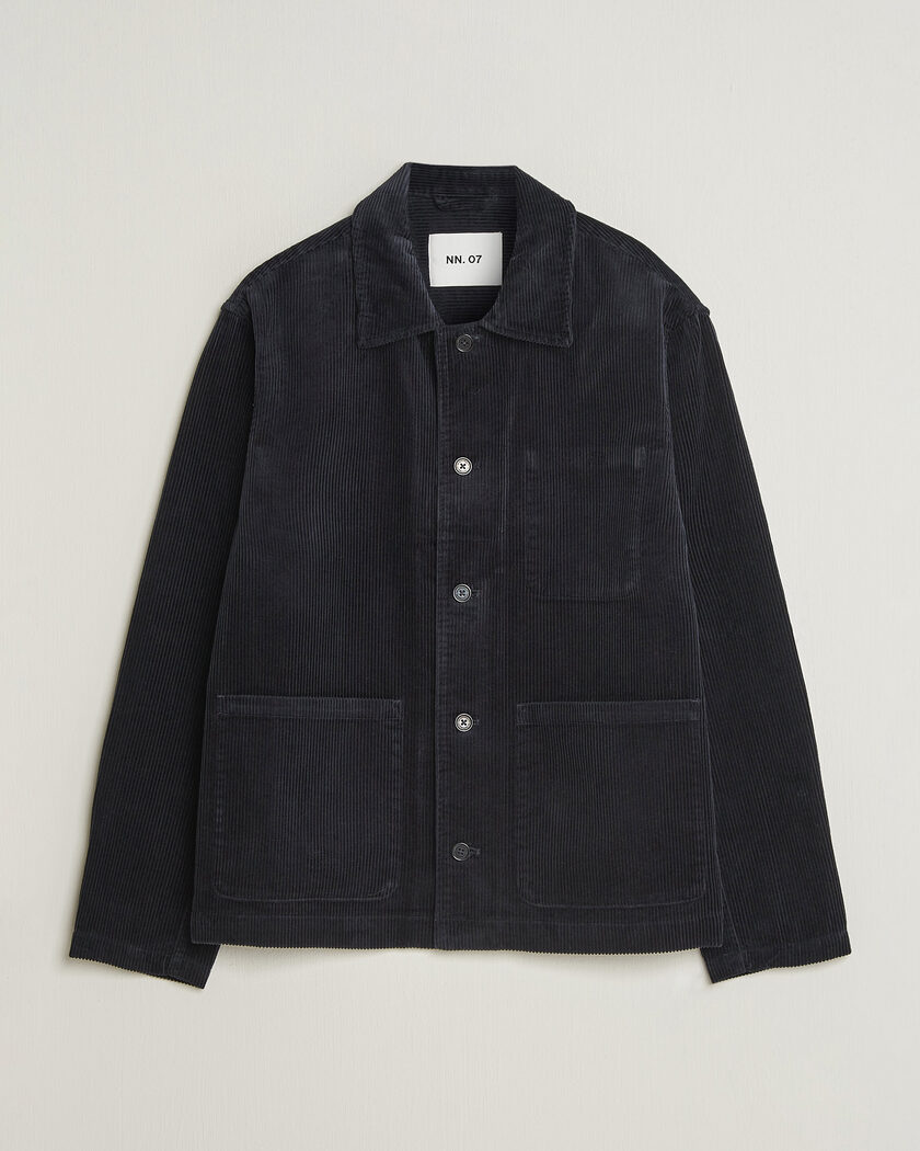 NN07 Morgan Corduroy Overshirt Deep Navy – Azul