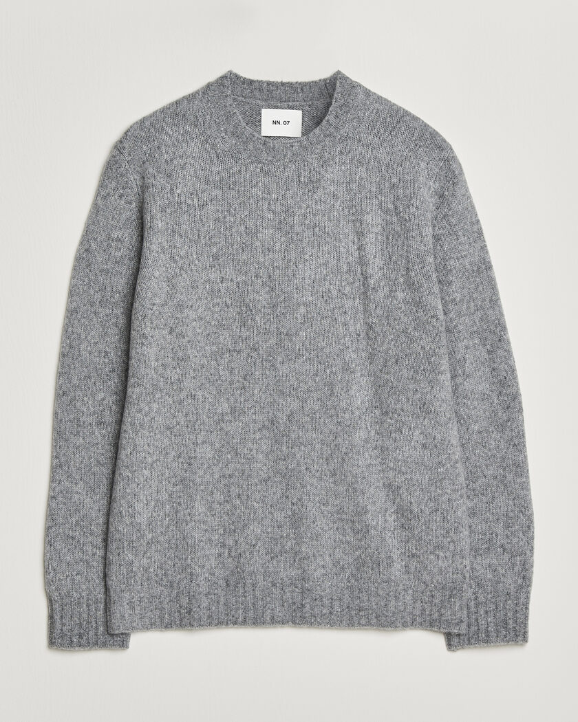 NN07 Lee Wool Knitted Sweater Grey Melange – Gris