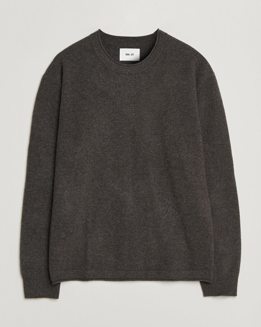 NN07 Sammy Wool Knitted Sweater Earth Melange – Marrón