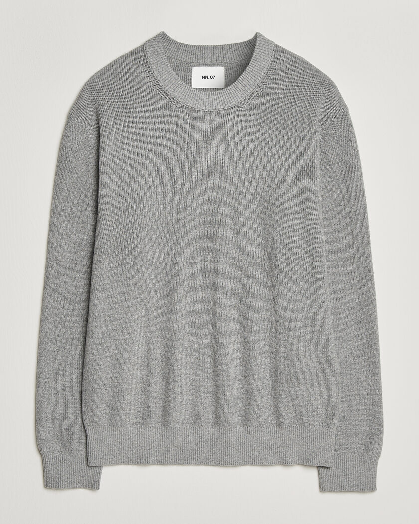 NN07 Hope Cotton/Cashmere Rib Knitted Sweater Grey – Gris