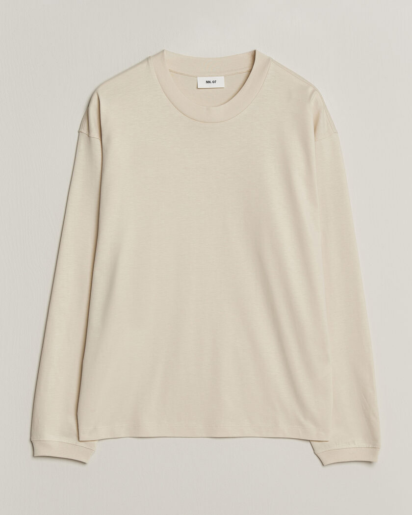 NN07 Lionel Suvin Cotton Long Sleeve T-Shirt Ivory – Blanco