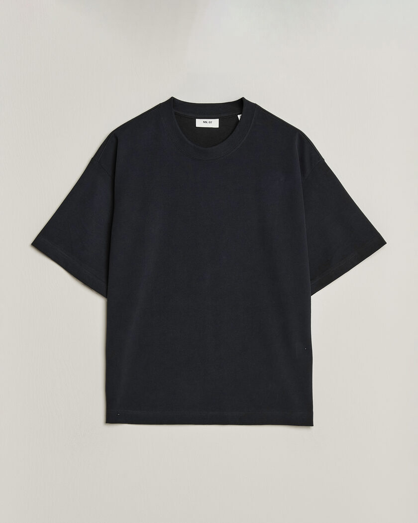 NN07 David Heavy Crew Neck T-Shirt Black – Negro