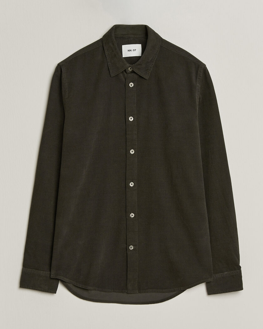 NN07 Asher Baby Cord Shirt Capers Green – Verde