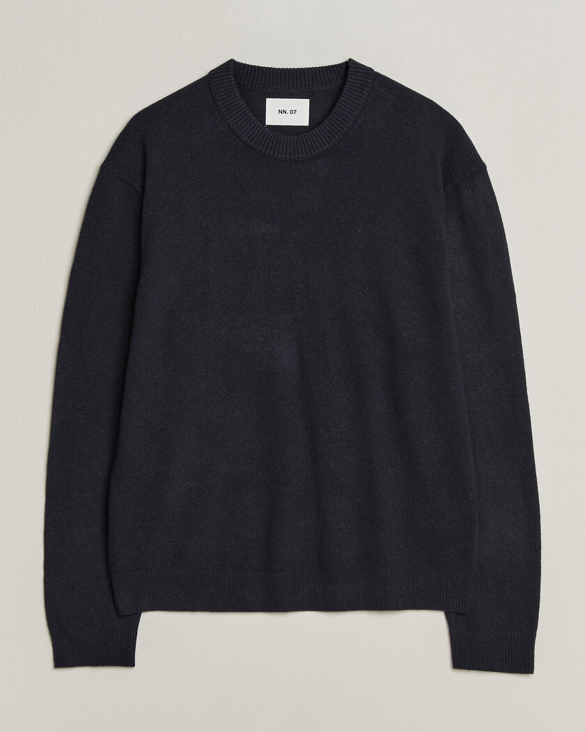 NN07 Raz Lambswool Knitted Sweater Deep Navy – Azul