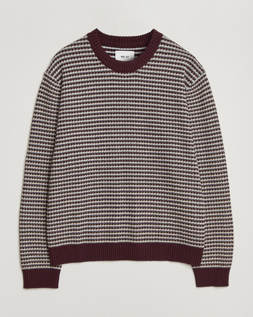 NN07 Russell Cotton/Wool Structured Sweater Winetasting – Rojo