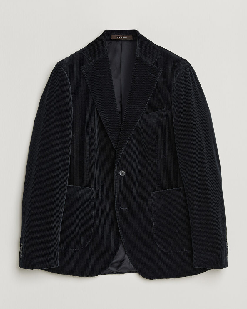 Oscar Jacobson Fogerty Patch Pocket Cord Blazer Navy – Azul