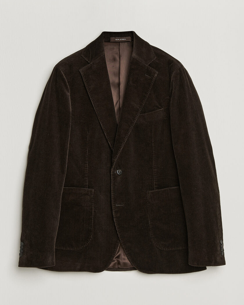  Oscar Jacobson Fogerty Patch Pocket Cord Blazer Dark Brown – Marrón