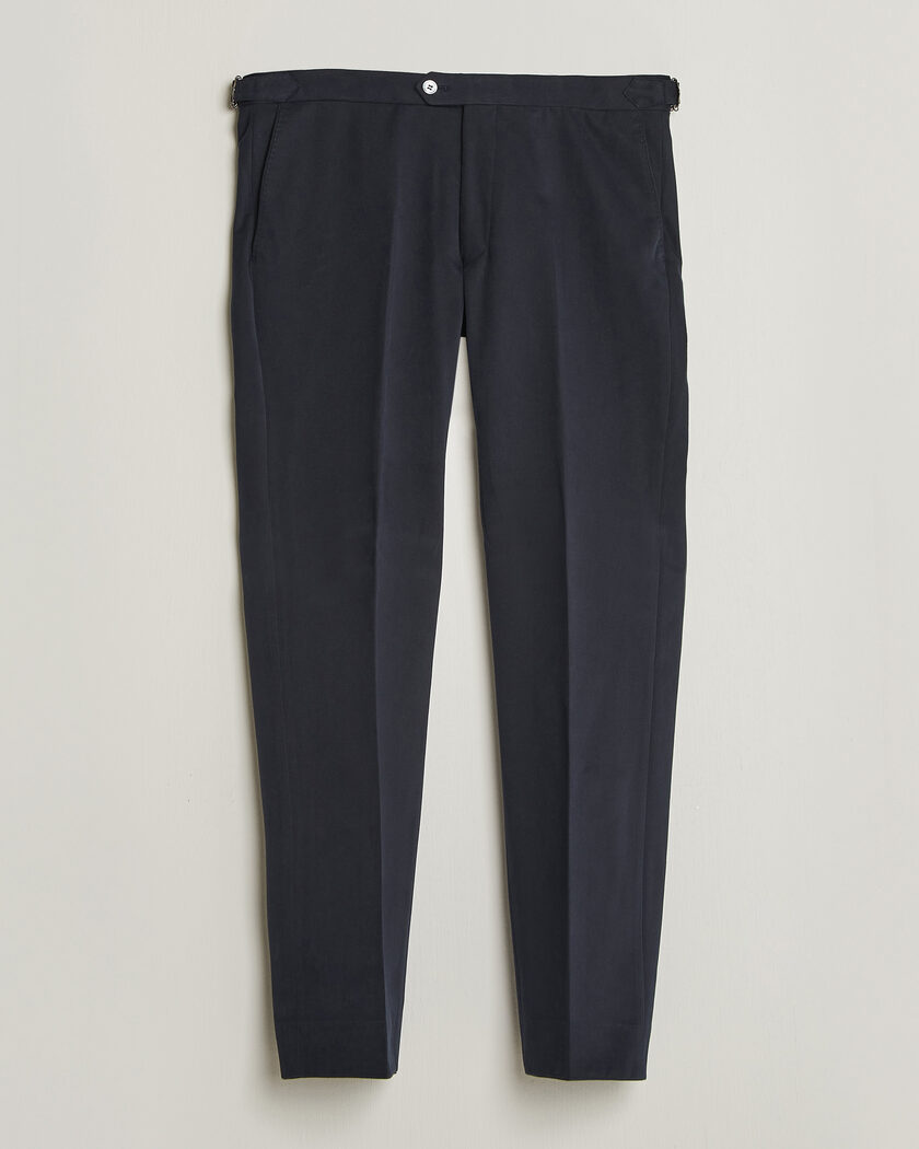 Oscar Jacobson Dandy Brushed Cotton Trousers Blue – Azul
