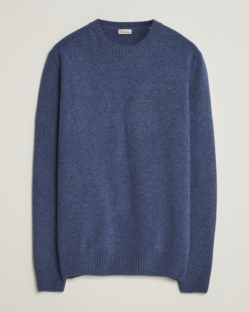 Stenströms Brushed Merino Crew Neck Blue – Azul