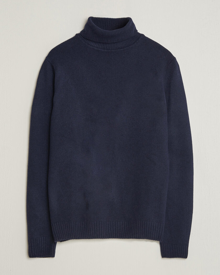 Stenströms Brushed Merino Rollneck Navy – Azul