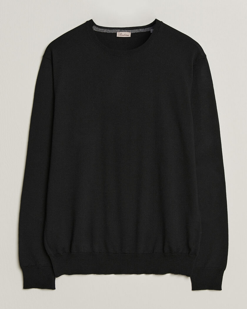 Stenströms Merino Patch Crew Neck Black – Negro