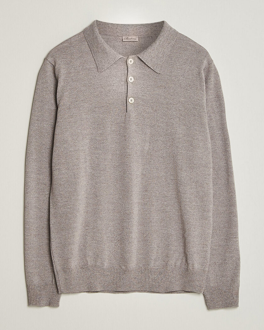 Stenströms Merino Polo Beige – Beige
