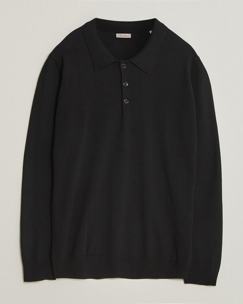 Stenströms Merino Polo Black – Negro