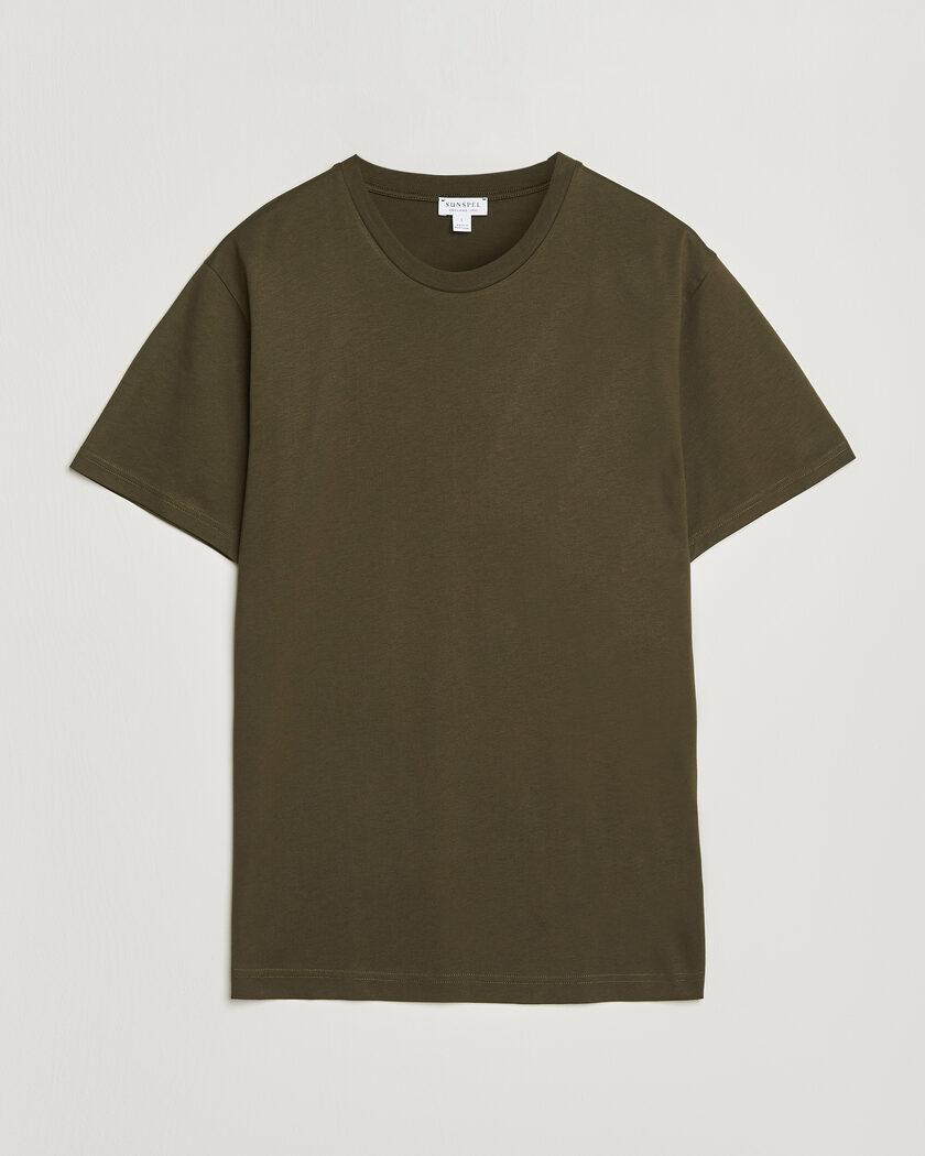 Sunspel Riviera Midweight T-Shirt Loden Green – Verde