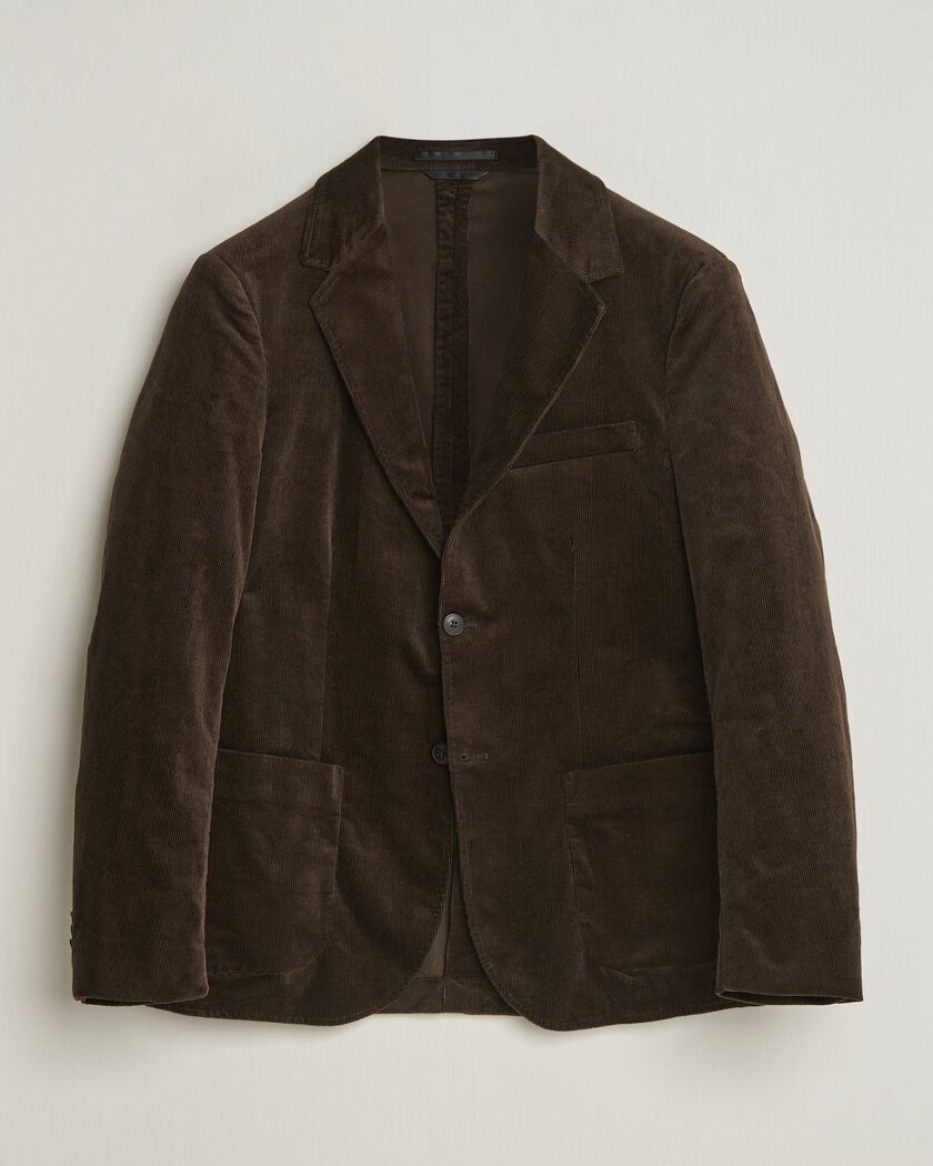 Sunspel Relaxed Corduroy Blazer Dark Choclate – Marrón